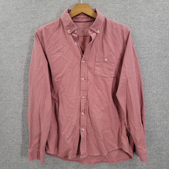 FREE FLY APPAREL MENS BUTTON DOWN SHIRT, SIZE L - Picture 1 of 8